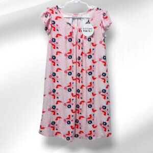 Dot Dot Smile Girls Pink Birdie Pop Cap Dress Size 5/6